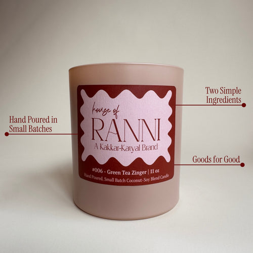 Green Tea Zinger | Coconut-Soy Wax Candle #006